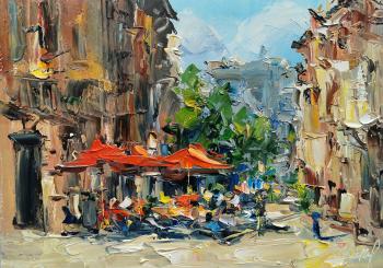 Old Town Streets 3 (Abstract Cityscape Painting). Ushkov Valeriy