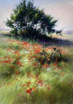 A long ride (Field Grasses Pastel). Kulikova Valeriya