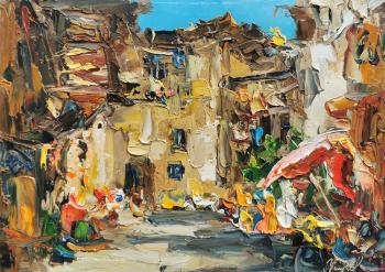 Old Town Streets 4 (Abstract Cityscape Painting). Ushkov Valeriy