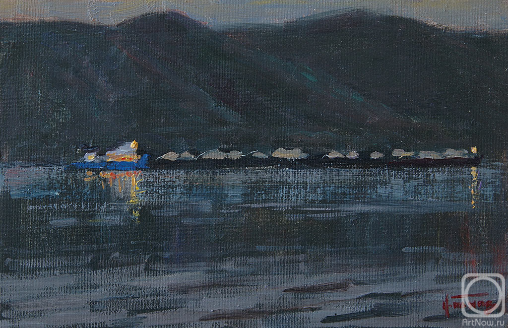 Panov Igor. Daytime running lights at dusk