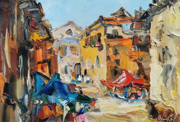 Old Town Streets 5 (Abstract Cityscape Painting). Ushkov Valeriy