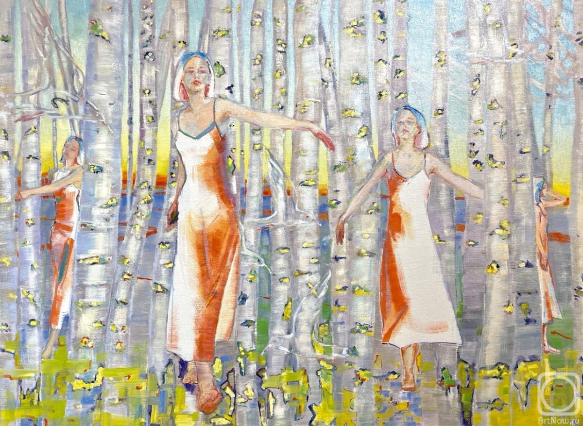 Bordey Olga. The shadows go into the birch grove