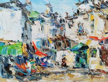 Old Town Streets 6 (Abstract Cityscape Painting). Ushkov Valeriy