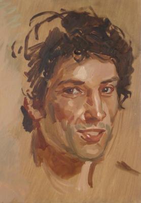 Study of a young man's head