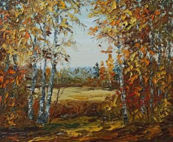 Картина «Яркая осень Лесная опушка»