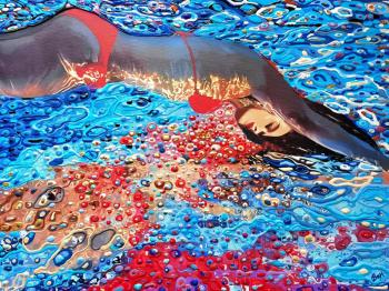 Woman dives (Woman Dives In Sea). Bast Irina