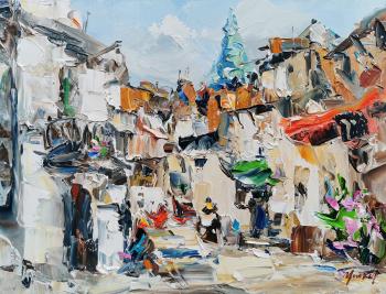 Old Town Streets 7 (Abstract Cityscape Painting). Ushkov Valeriy