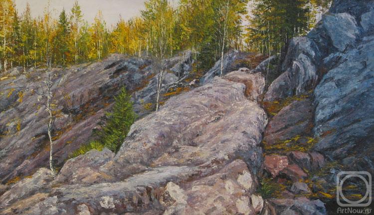 Popov Alexander. Birch (triptych "Kivach Waterfall")