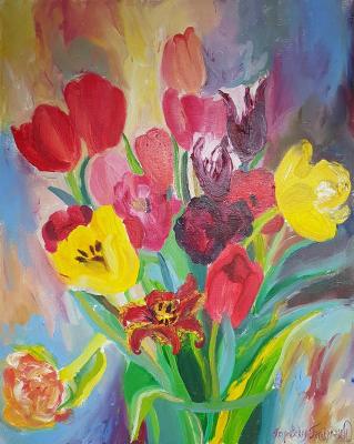 Spring tulips. Petrovskaya-Petovraji Olga