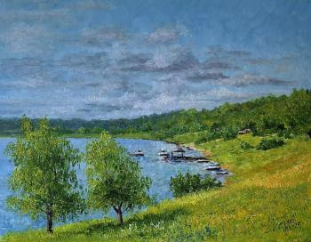 Tarusa. Pier on the Oka. Konturiev Vaycheslav