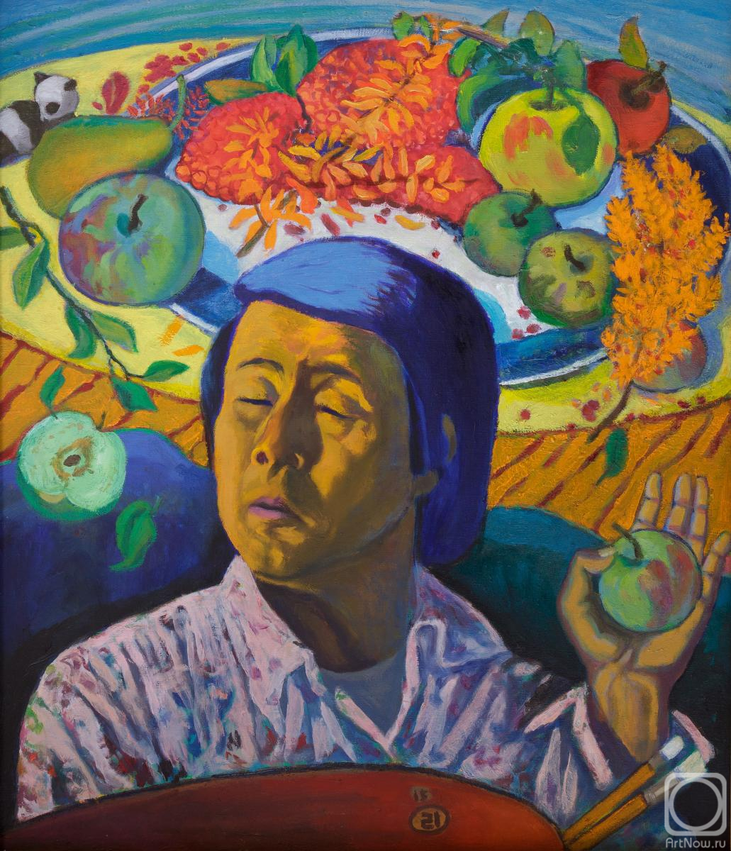 Li Moesey. Self-portrait with an apple�