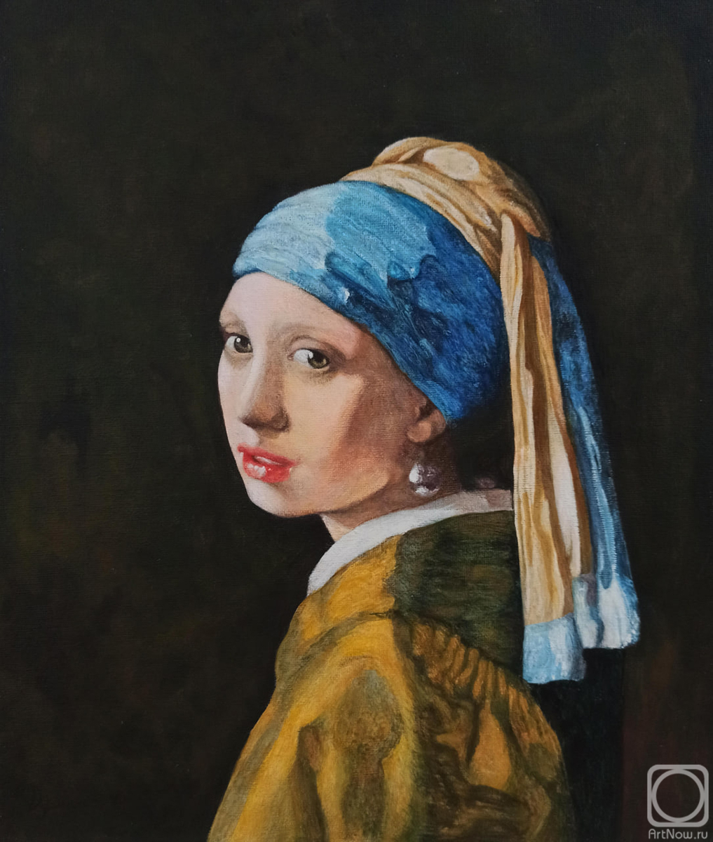 Strikitsyna Irina. Copy of "Girl with a Pearl Earring" by Johannes Vermeer