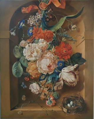 Flowers garland. Vays Irina