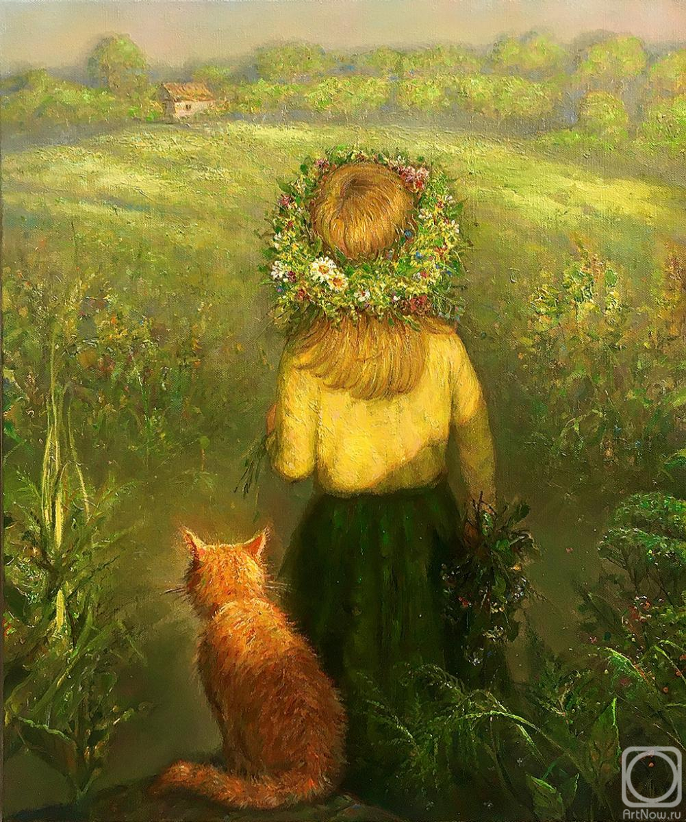 Maykov Igor. On the green meadow