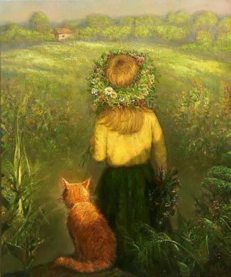 On the green meadow (In The Meadow). Maykov Igor