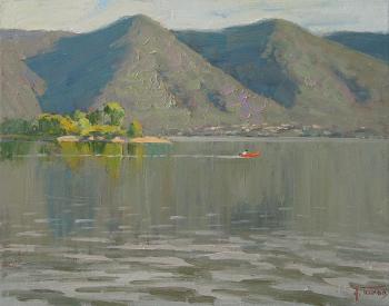 The quiet waters of the Volga. Panov Igor