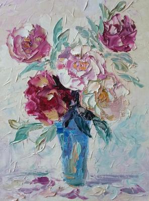 Картина «Розовые рзы в вазе»