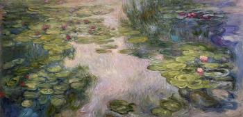 A copy of Claude Monet's painting "Water Lilies, 1917-1919"