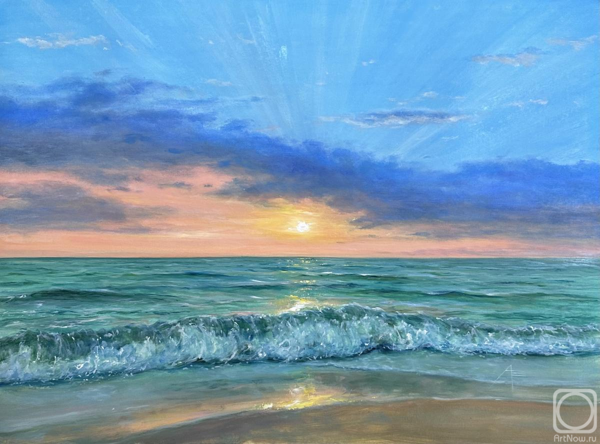 Evtushenko Anna. Sunset over the Baltic