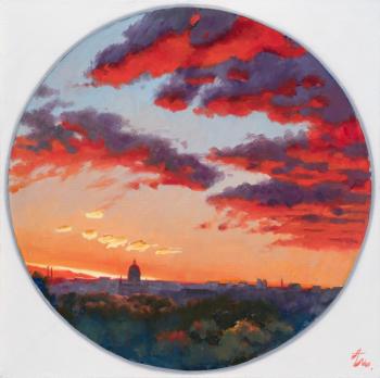 Clouds over the city (Wind Over The Field). Melentev Anton