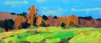 Outside the city autumn. Knecht Aleksander