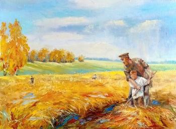 Wheat field, life in the village. Zorina Elena