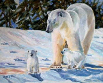 Polar bear family. Zorina Elena