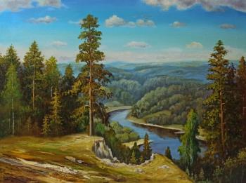 Картина «Сосны над рекой»