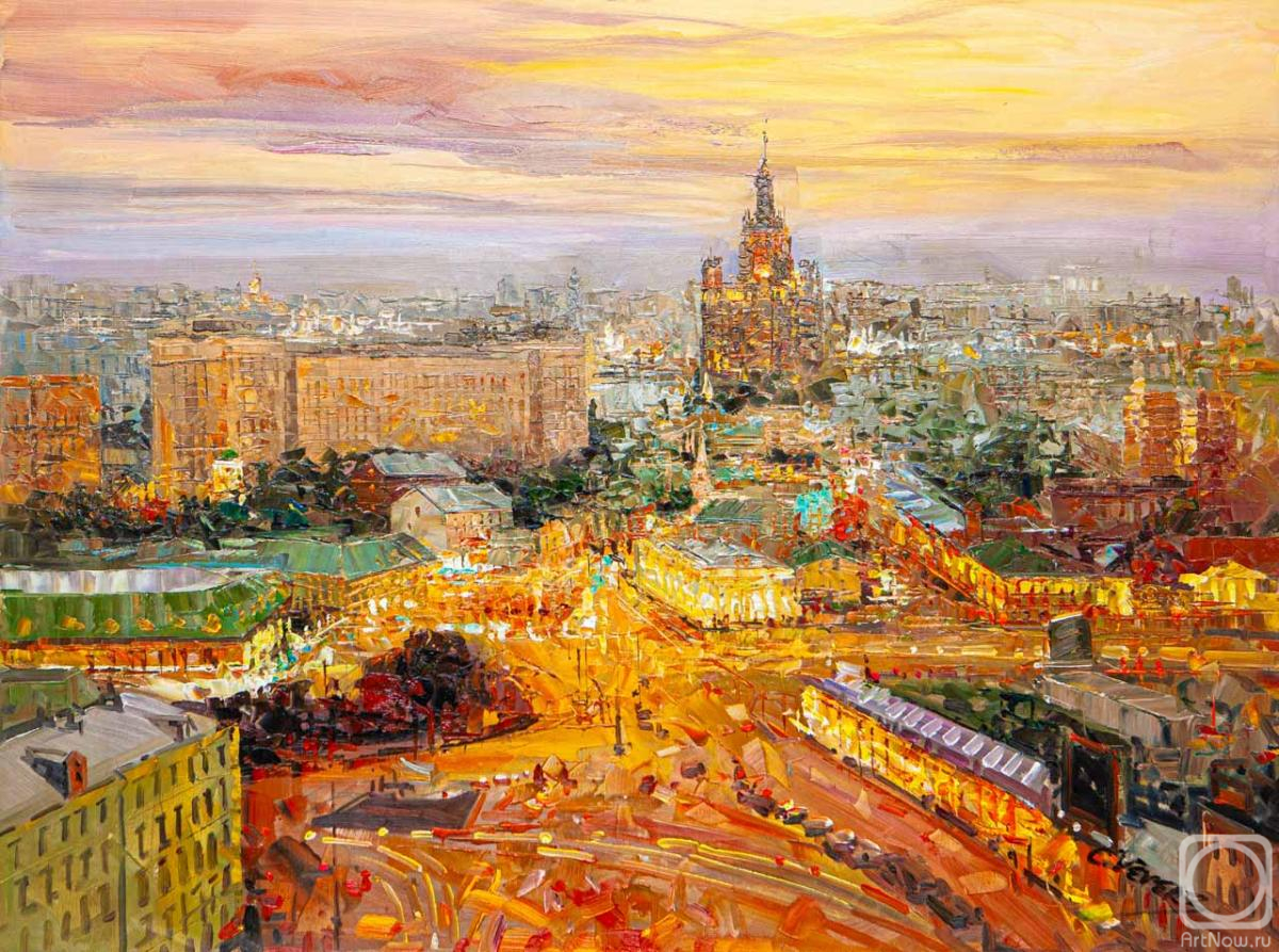 Vevers Christina. I'm used to being proud of Moscow..." View of the skyscraper on Kotelnicheskaya Embankment