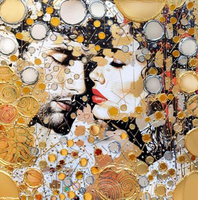 Couple in love before kiss. Bast Irina