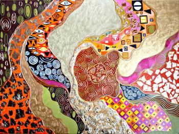 Klimt. Dreams of Adele. Vivid abstract. Bast Irina