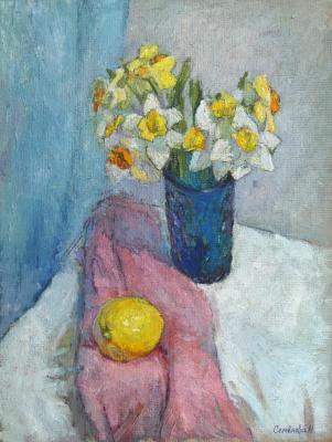 Daffodils and lemon. Semyonova Natalya