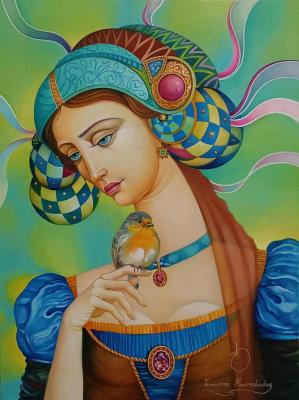 Princess with a bird. Kharabadze Teimuraz