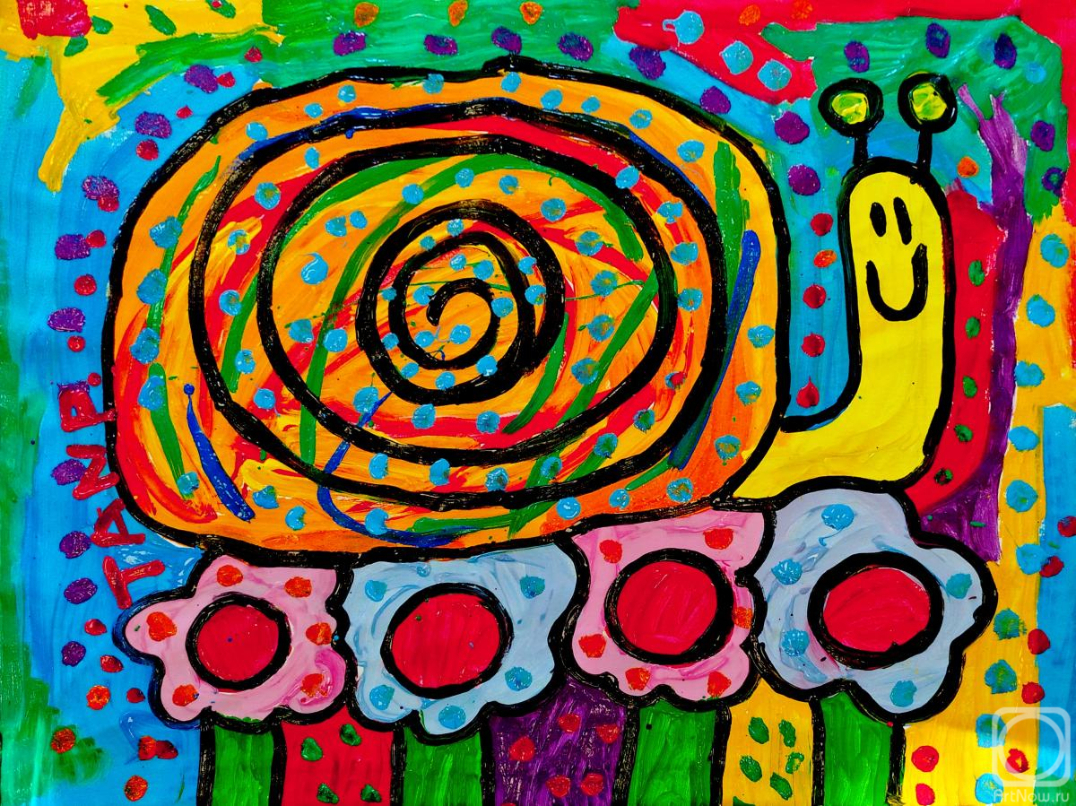 Kostromin Tair. Snail on flowers