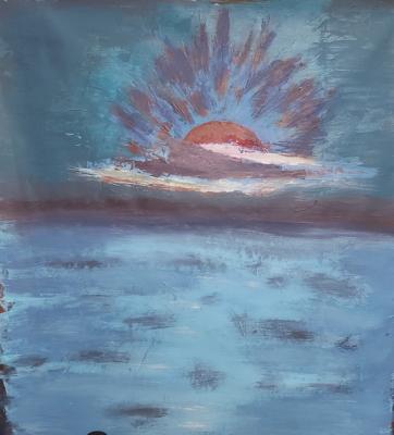 ������� �Sunrise on a foggy meadow�