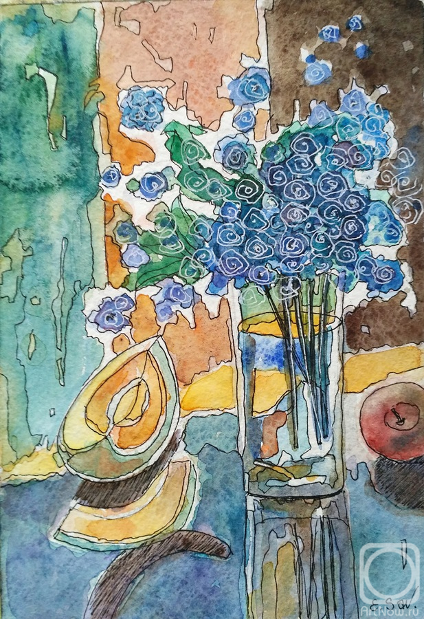 Savelyeva Elena. Blue roses