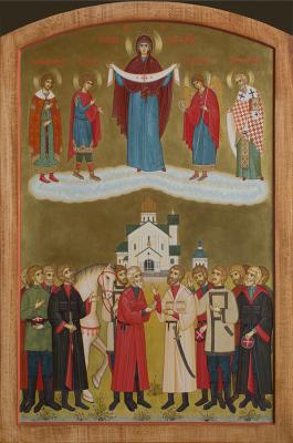 Kuban icon of the Intercession of the blessed virgin with Cossacks�. Krasavin Sergey