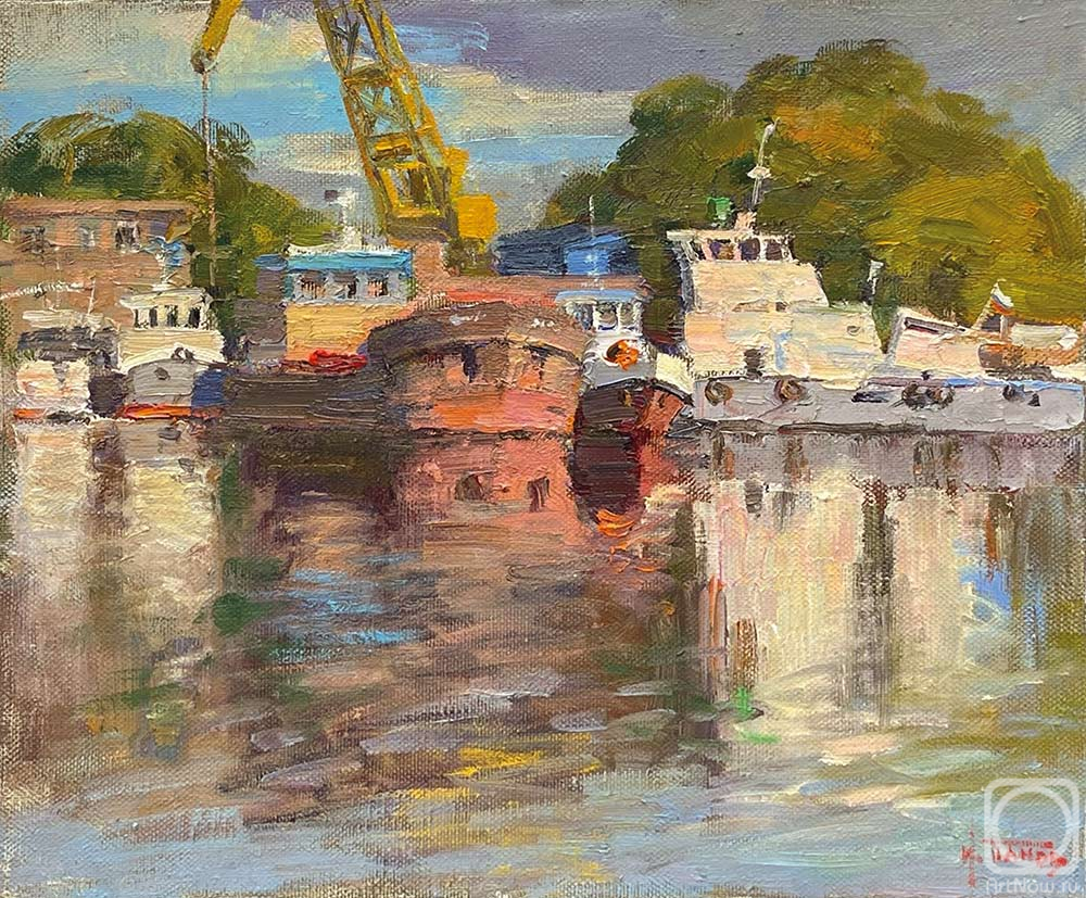 Panov Igor. Evening in the backwater