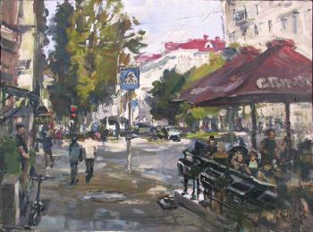 Картина «Уличное кафе в Гомеле»