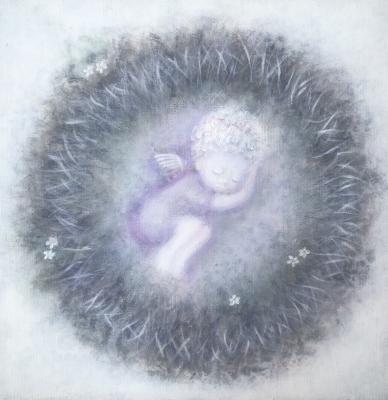 Sleeping Angel in a bird's nest. Belchenko Tatyana