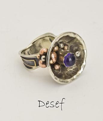 Abstract ring with amethyst (Jeweler). Dementiev Sergey