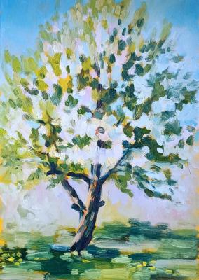 Pear tree in blossom. Akinshina Anastasia