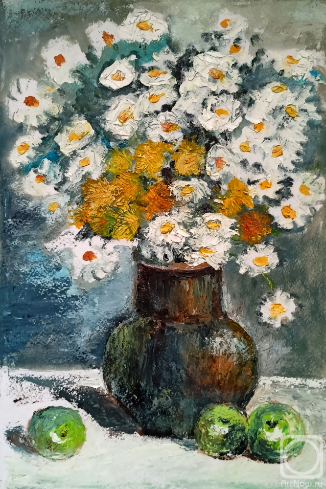 Savelyeva Elena. Daisies and green apples