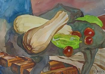 Still life with vegetables (Watercolor Still Life). Dobrovolskaya Gayane