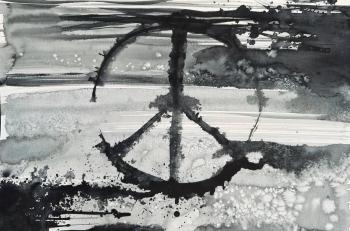 Original Abstract black, white. Dudchak Vladlena