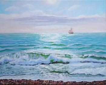 Oil painting "Warm Sea"