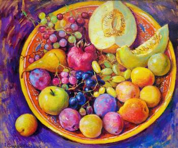 Fruits on a platter (Buy Fruit Painting). Simonova Olga