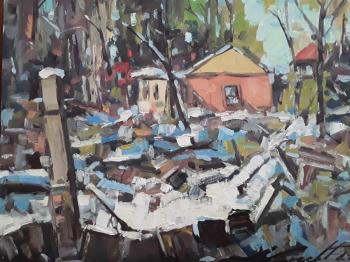 Garden behind a fallen fence. Knecht Aleksander