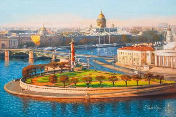 Peter loves dreamers. View of the Spit of Vasilyevsky Island. Kamskij Savelij