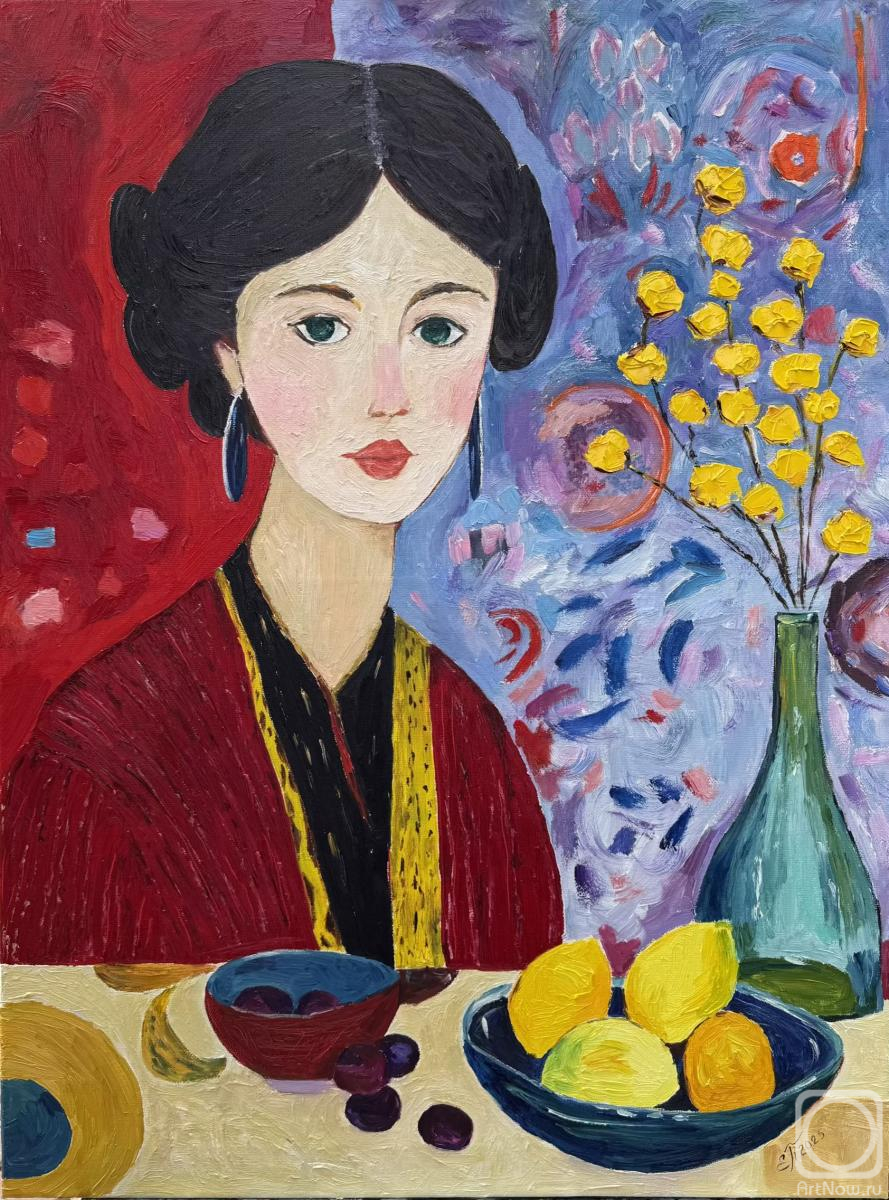 Polischuk Elena. Aiko - a girl in a red kimono